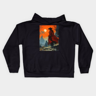 Bloodlust Chronicles: Immortal Bounty Hunts, Gothic Vampire Saga, and Supernatural Adventure in Anime-Manga Art Kids Hoodie